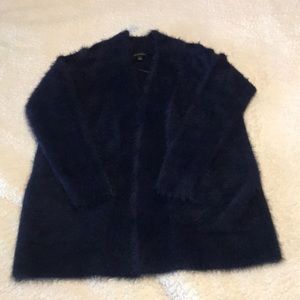 Fuzzy Blue Open Cardigan